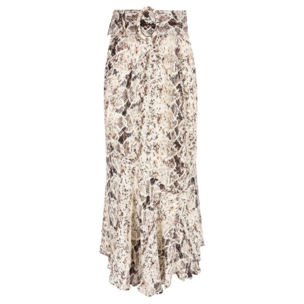 NICHOLAS Snake Print Maxi Skirt